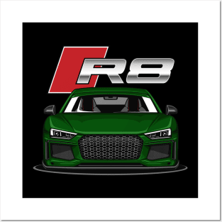 R8 V10 Performance (Cambridge Green Pearl) Posters and Art